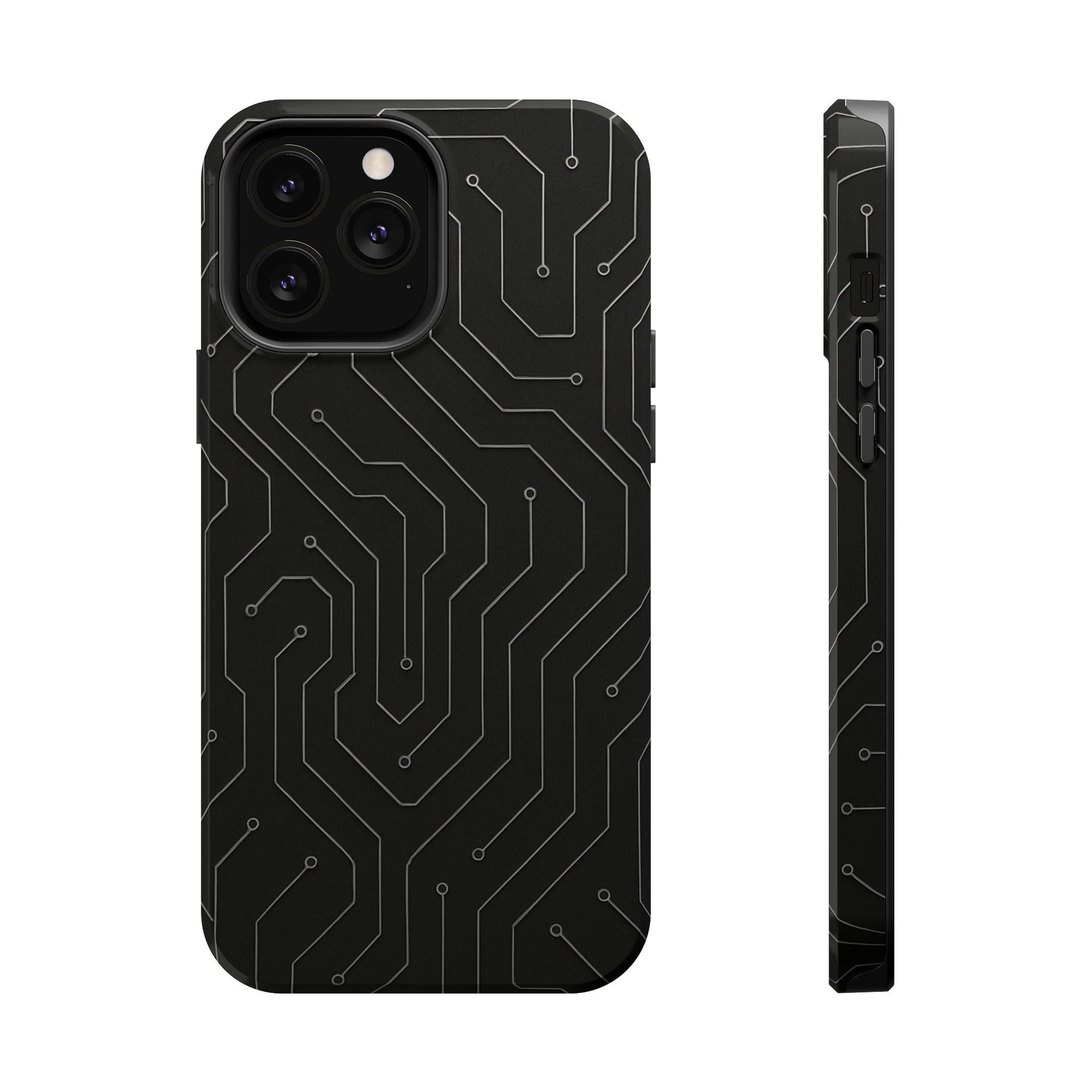 Black Circuit Board Design iPhone Case | MagSafe  Shamo's iPhone 13 Pro Max / Glossy