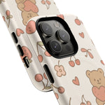 Teddy Berry Cozy Strawberry Pattern iPhone Case with MagSafe  Shamo's