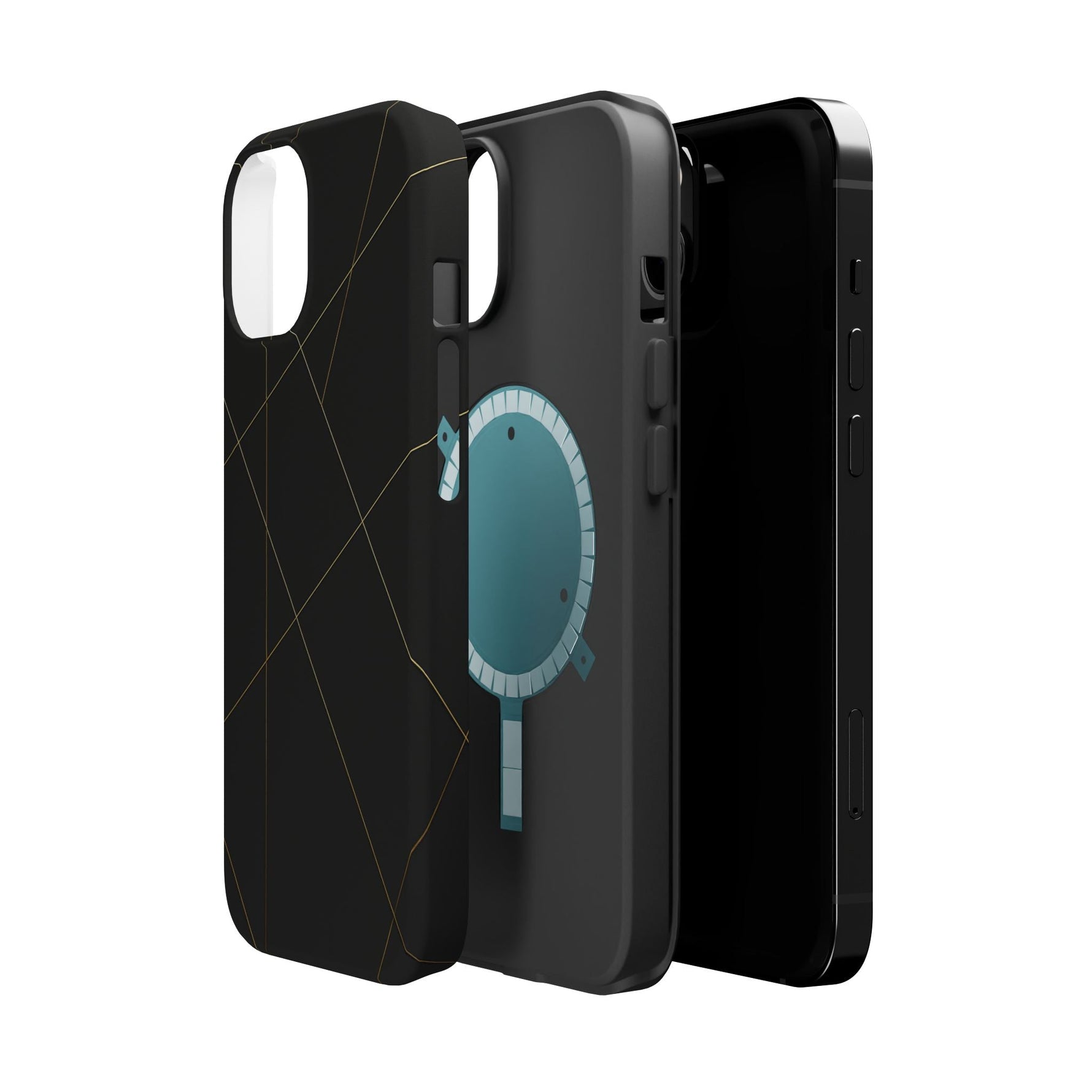 Black Geometric Design iPhone Case | MagSafe  Shamo's