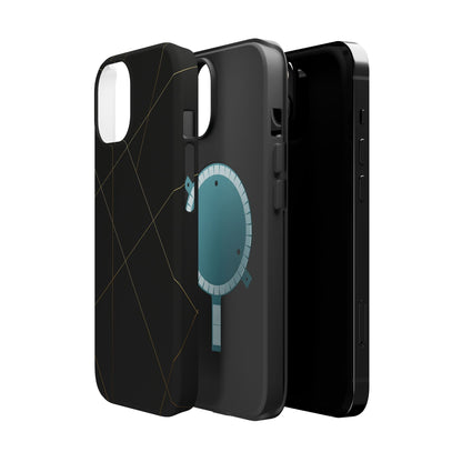 Black Geometric Design iPhone Case | MagSafe  Shamo's