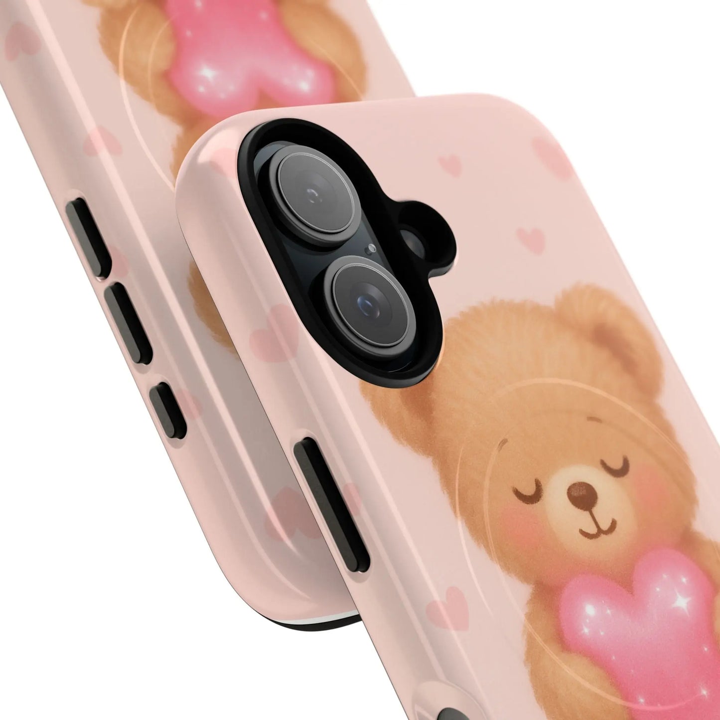Heart Hug Teddy Bear iPhone Case – with MagSafe