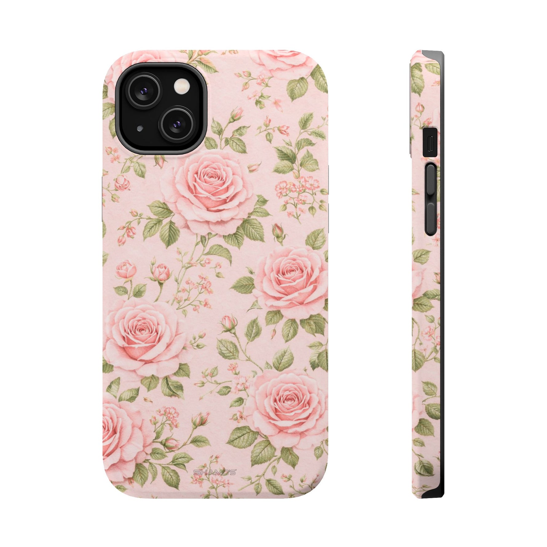 Floral Rose Magnetic Impact-Resistant Phone Case — MagSafe Compatible