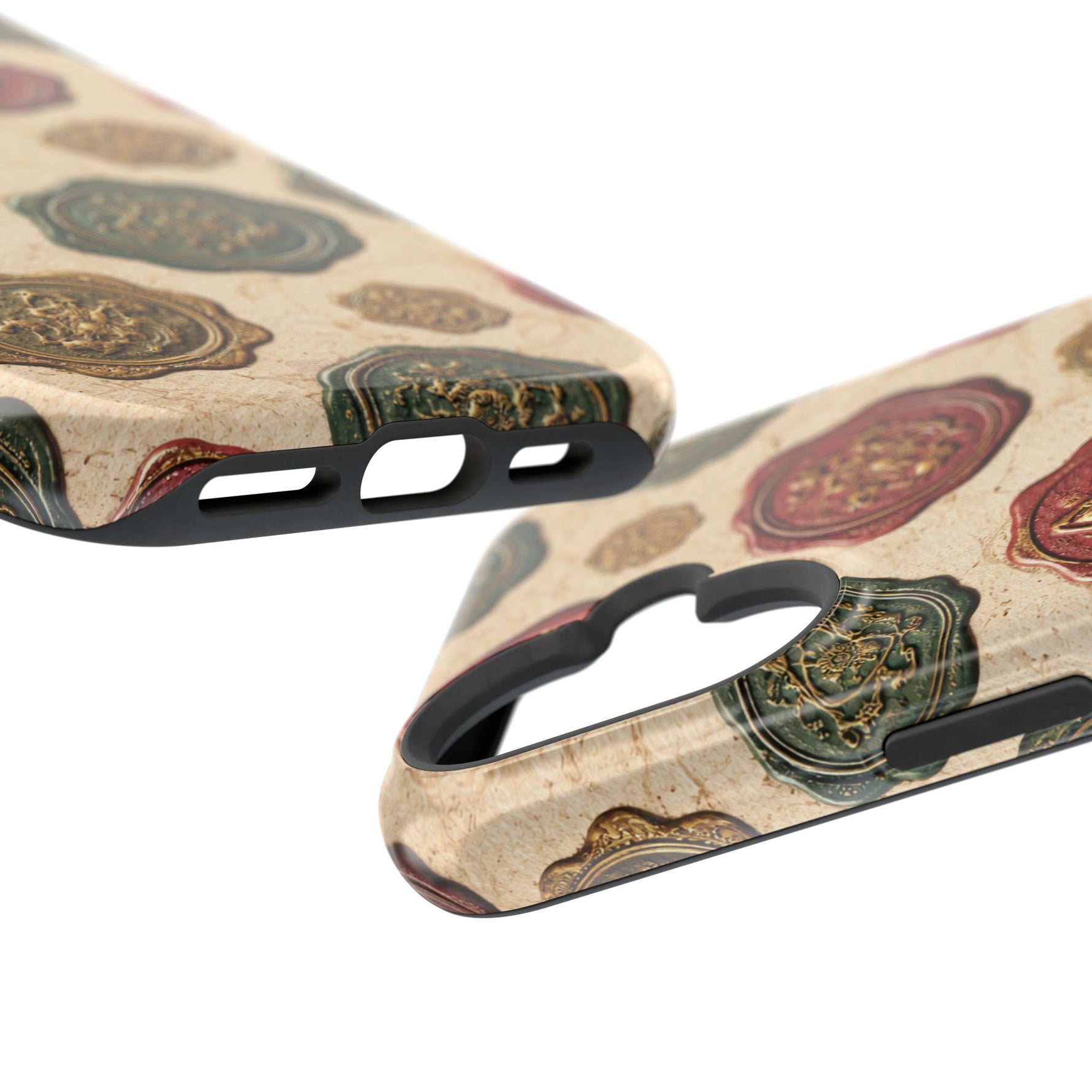 Vintage Wax Seal Pattern Magnetic Impact-Resistant Phone Case with MagSafe Compatibility