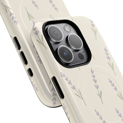 Lavender Minimal Bloom iPhone Case with MagSafe