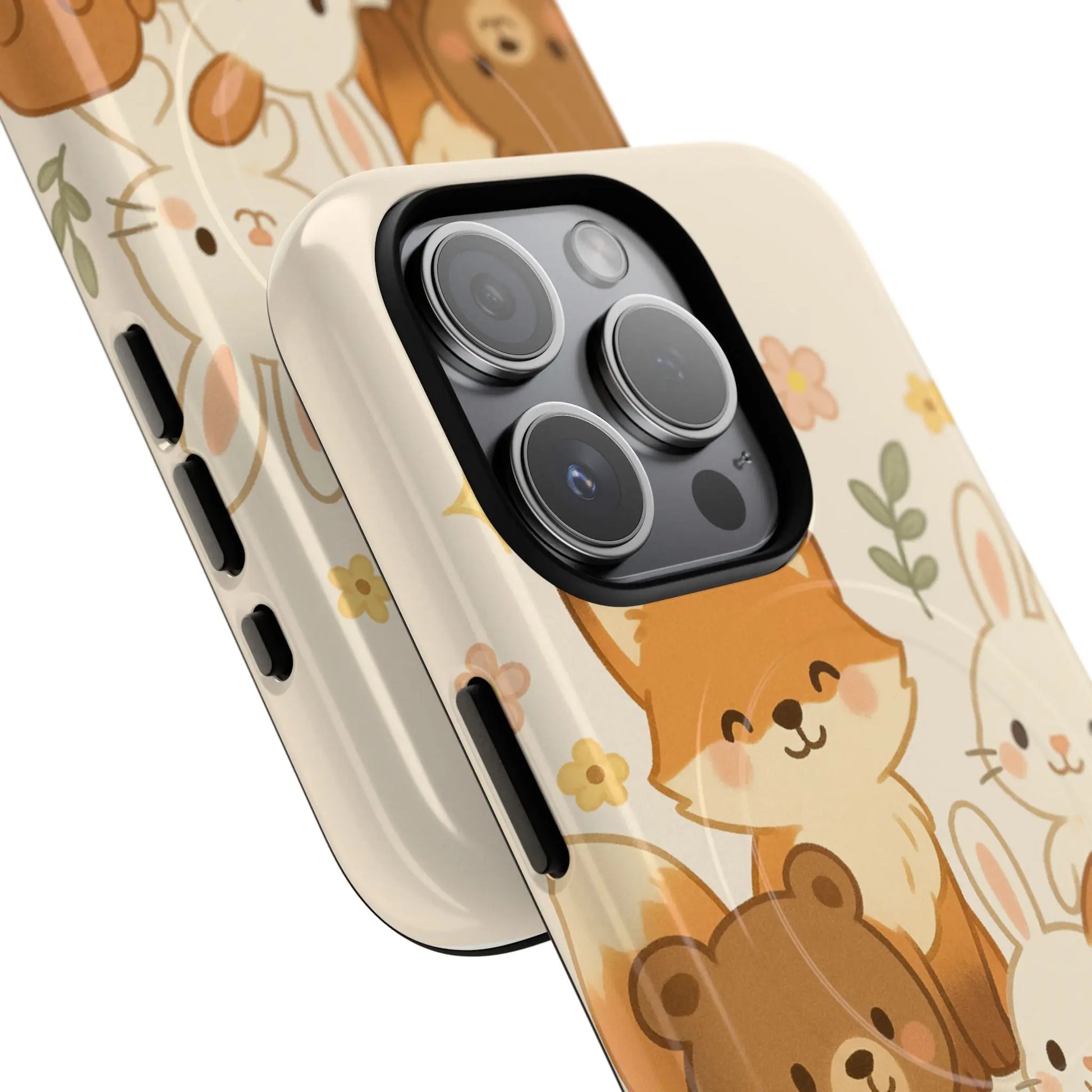 Forest Friends iPhone Case — Fox, Bear & Bunny Design. with MagSafe - Shamo's
