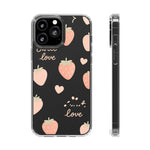 Sweet Love Strawberry Clear iPhone Case | MagSafe - Shamo's