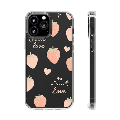 Sweet Love Strawberry Clear iPhone Case | MagSafe - Shamo's