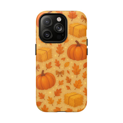 Autumn Harvest iPhone Case — Pumpkin & Haystack Fall with MagSafe - Shamo's