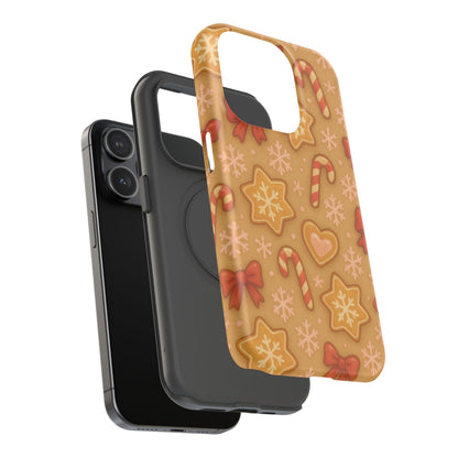 Candy Cane & Gingerbread Holiday iPhone Case — Impact-Resistant