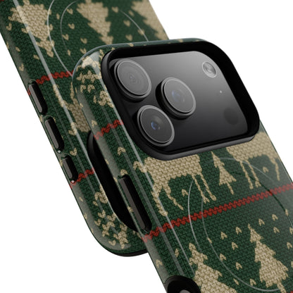 Holiday Knit Reindeer MagSafe Tough iPhone Case