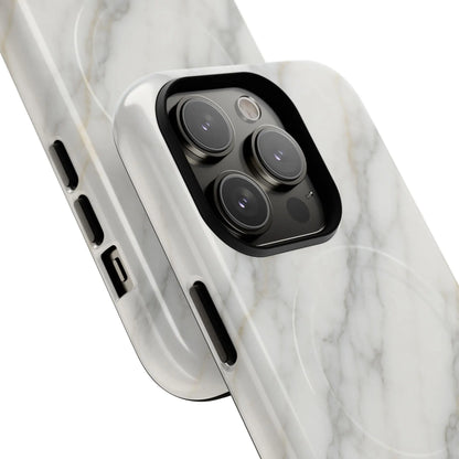 Classic White Marble iPhone Case with MagSafe
