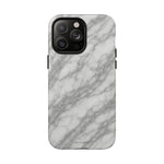 Silver Mist Marble iPhone Case with MagSafe - iPhone 14 Pro Max / Matte - Shamo's