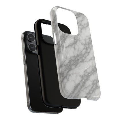 Silver Mist Marble iPhone Case with MagSafe - Shamo's
