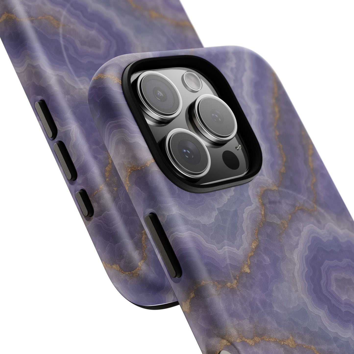 Purple Agate Marble iPhone Case with MagSafe