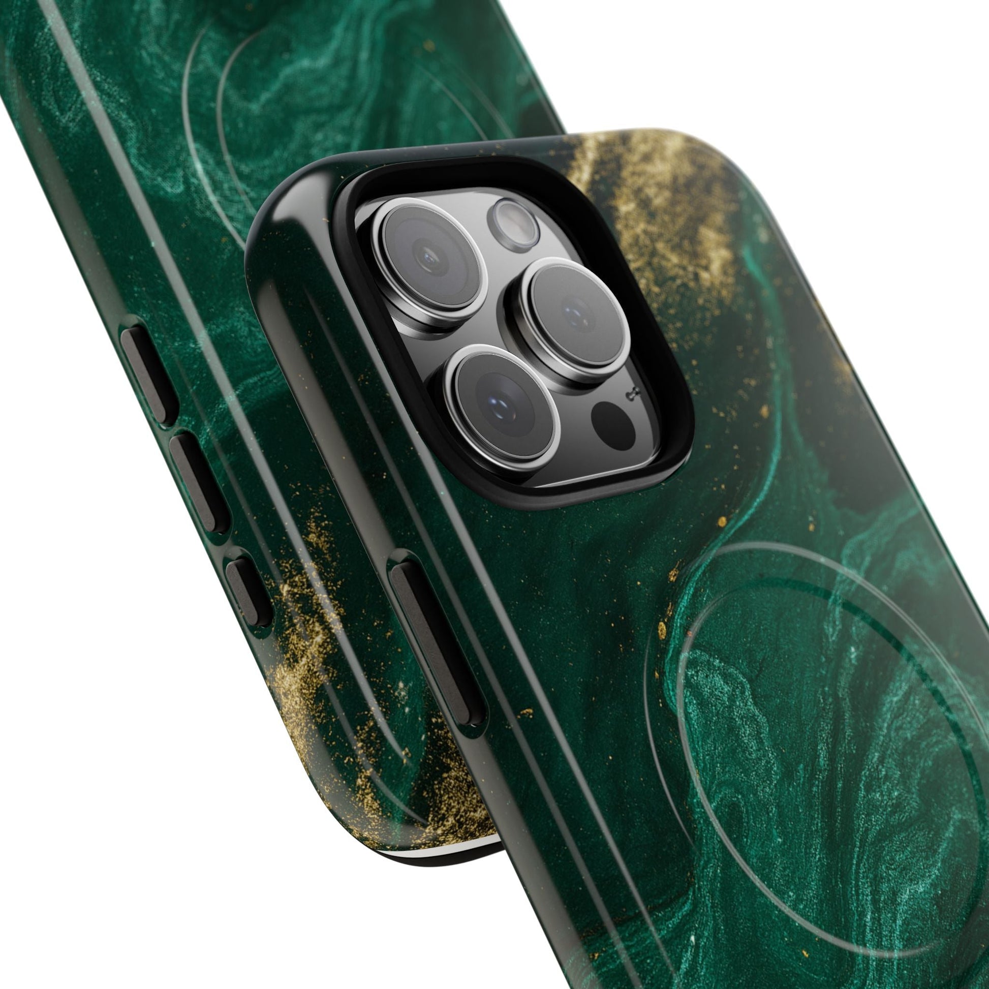 Emerald Marble with Gold Veins iPhone Case | with MagSafe  Shamo's