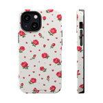 Rose Pattern Impact-Resistant iPhone Case | MagSafe