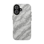 Silver Mist Marble iPhone Case with MagSafe - iPhone 16 / Glossy - Shamo's