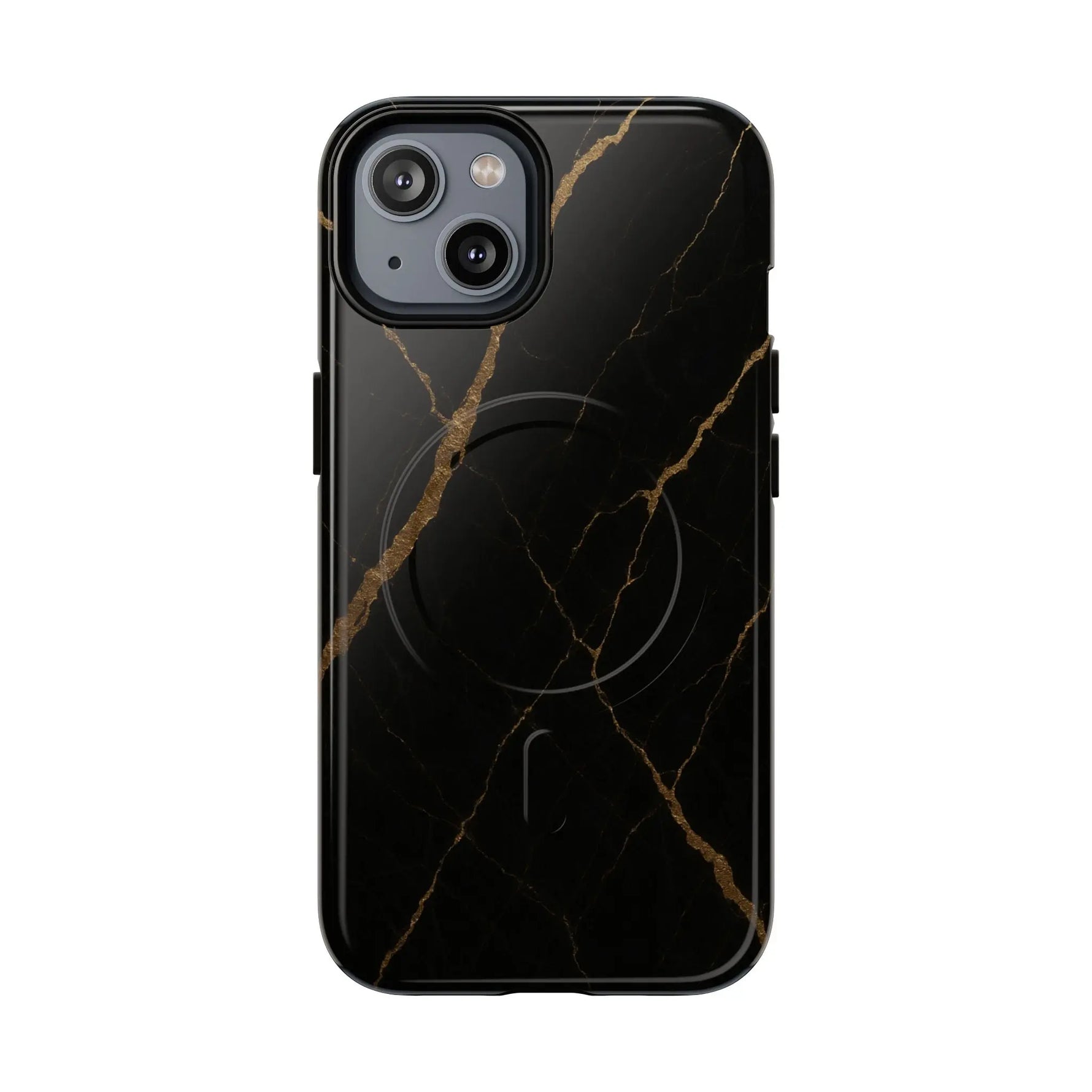 Black & Gold Marble iPhone Case with MagSafe - Shamo's