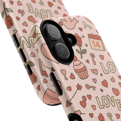 Sweet Love Pattern iPhone Case (MagSafe compatible)
