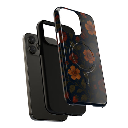 Floral Night Velvet iPhone Case - Works with MagSafe