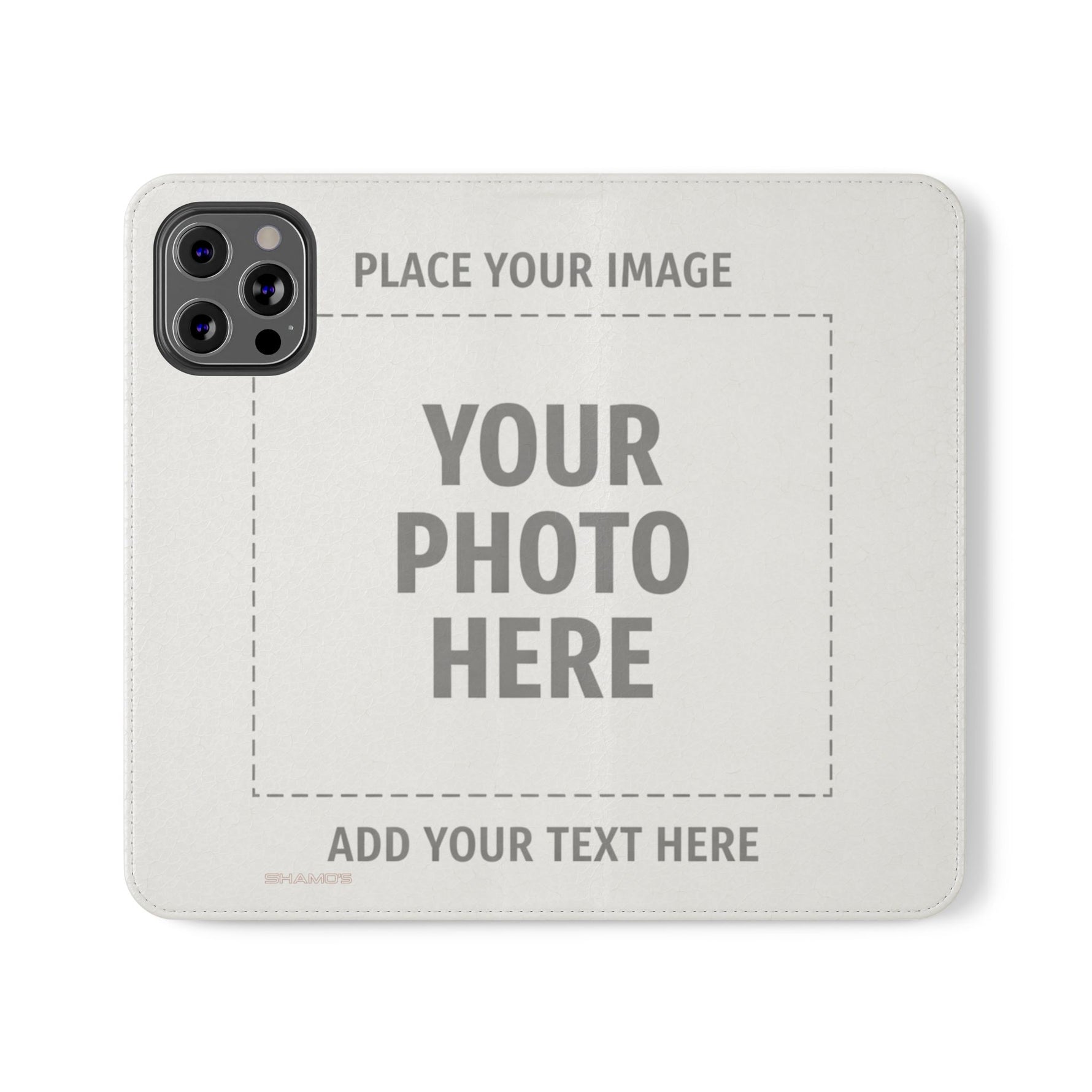 Personalized Flip Wallet Phone Case – Custom Photo & Text Wallet Cover