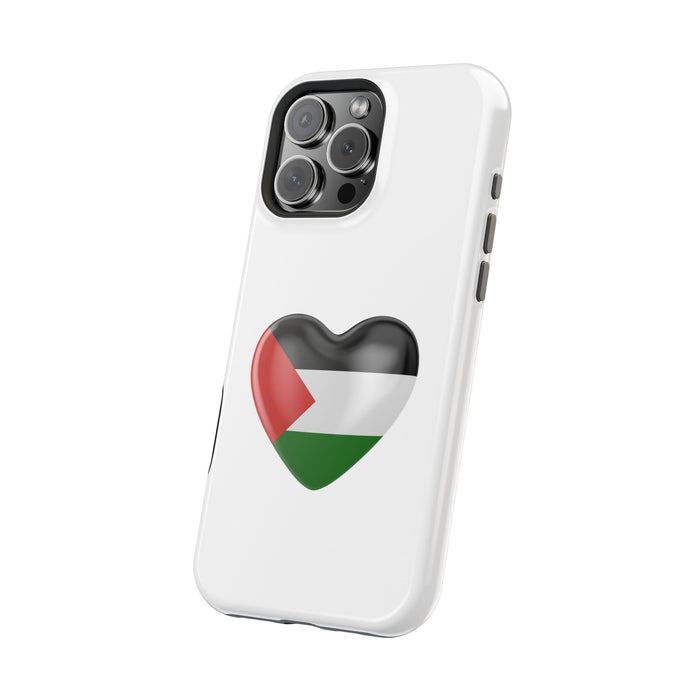 MagSafe Tough Cases with Palestinian flag in heart shape