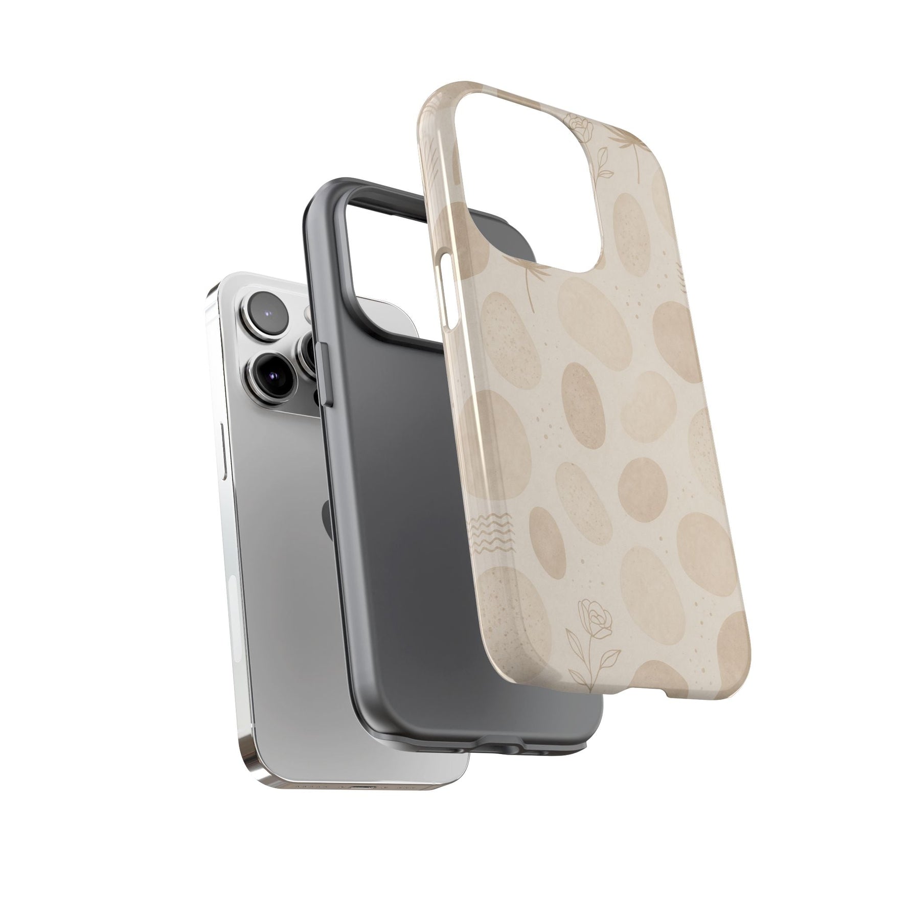 Neutral Pebble Pattern Tough iPhone Case  Shamo's