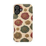 Vintage Wax Seal Pattern Magnetic Impact-Resistant Phone Case with MagSafe Compatibility