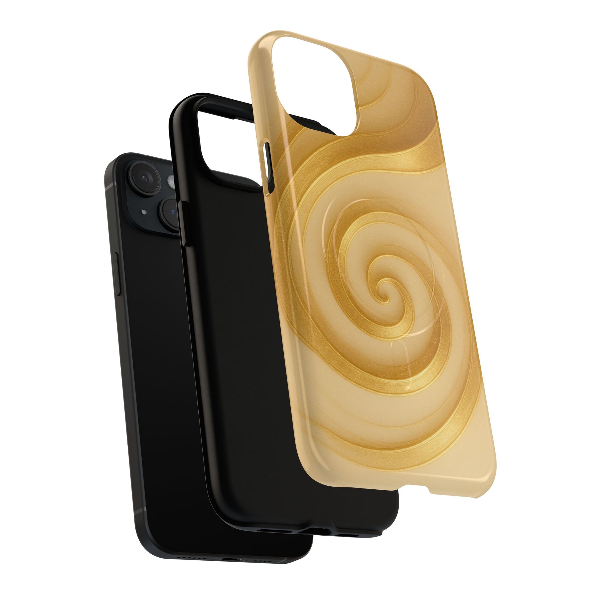 Luxury Series Swirl Gold iPhone Case compatible with MagSafe - Shamo's