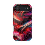 Abstract Red Wave Magnetic Impact-Resistant Phone Case | MagSafe