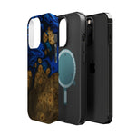 Blue Swirl & Burl Wood Impact iPhone Case | MagSafe compatible  Shamo's