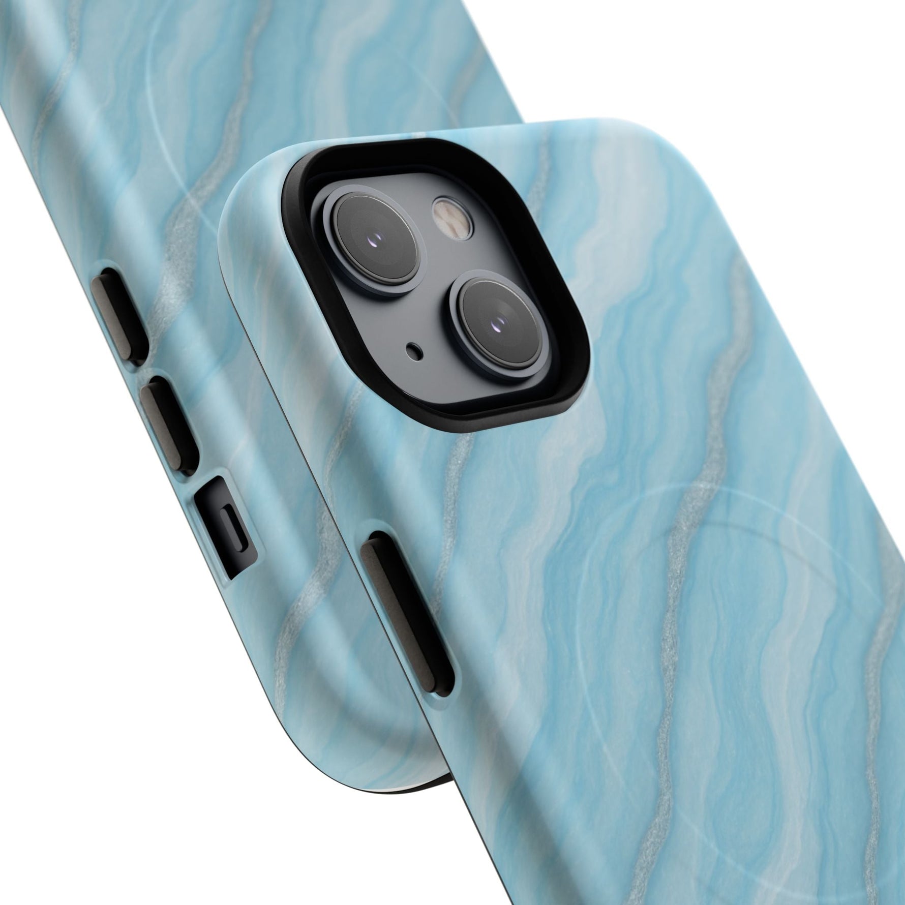 Sky Blue Marble iPhone Case with MagSafe  Shamo's