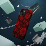 Melted Lava Dark Red Floral iPhone Case — MagSafe Compatible  Shamo's