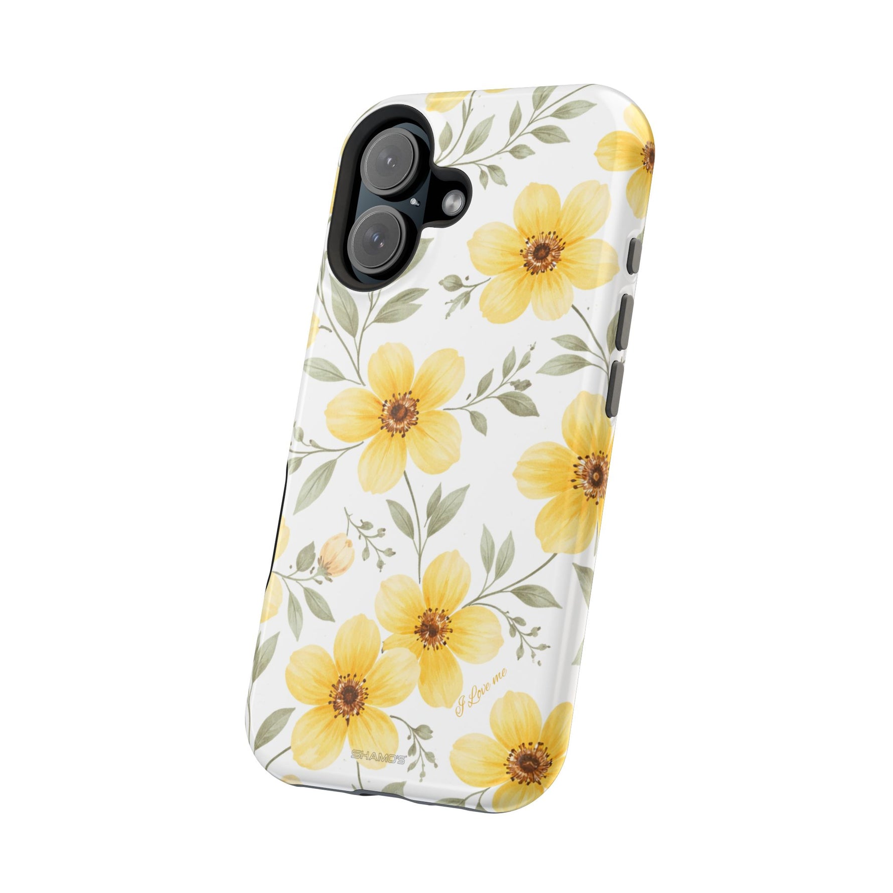 Yellow Flowers Summer Floral Magnetic Impact-Resistant iPhone Case with MagSafe Compatibility - iPhone 17 / Glossy - Shamo's