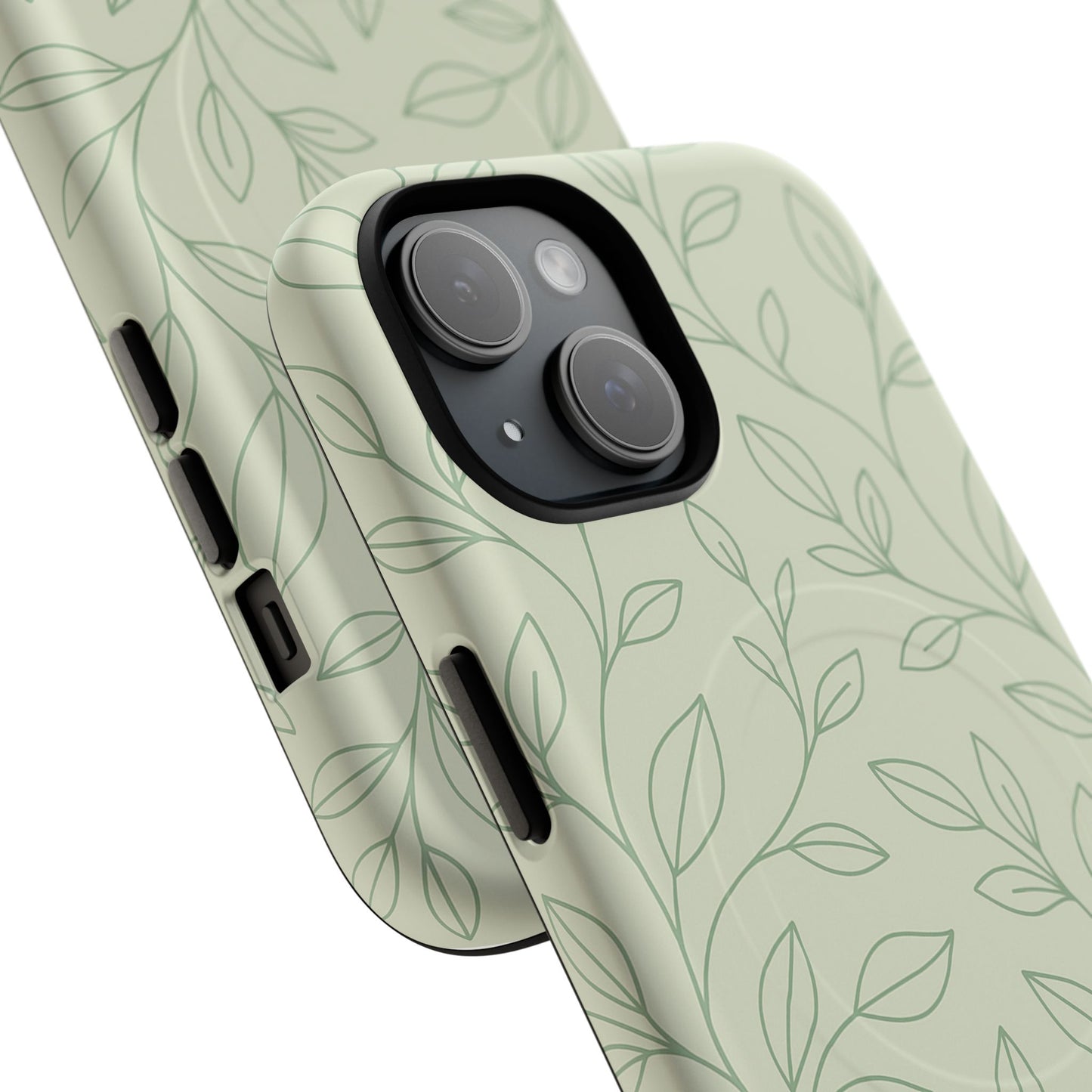 Sage Botanical Leaves Floral iPhone Case | MagSafe