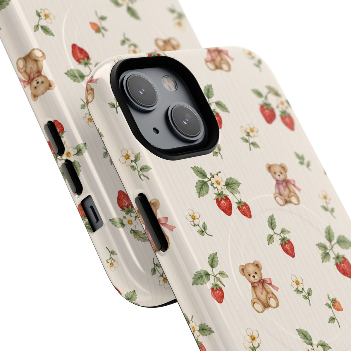 Strawberry Teddy iPhone Case with MagSafe