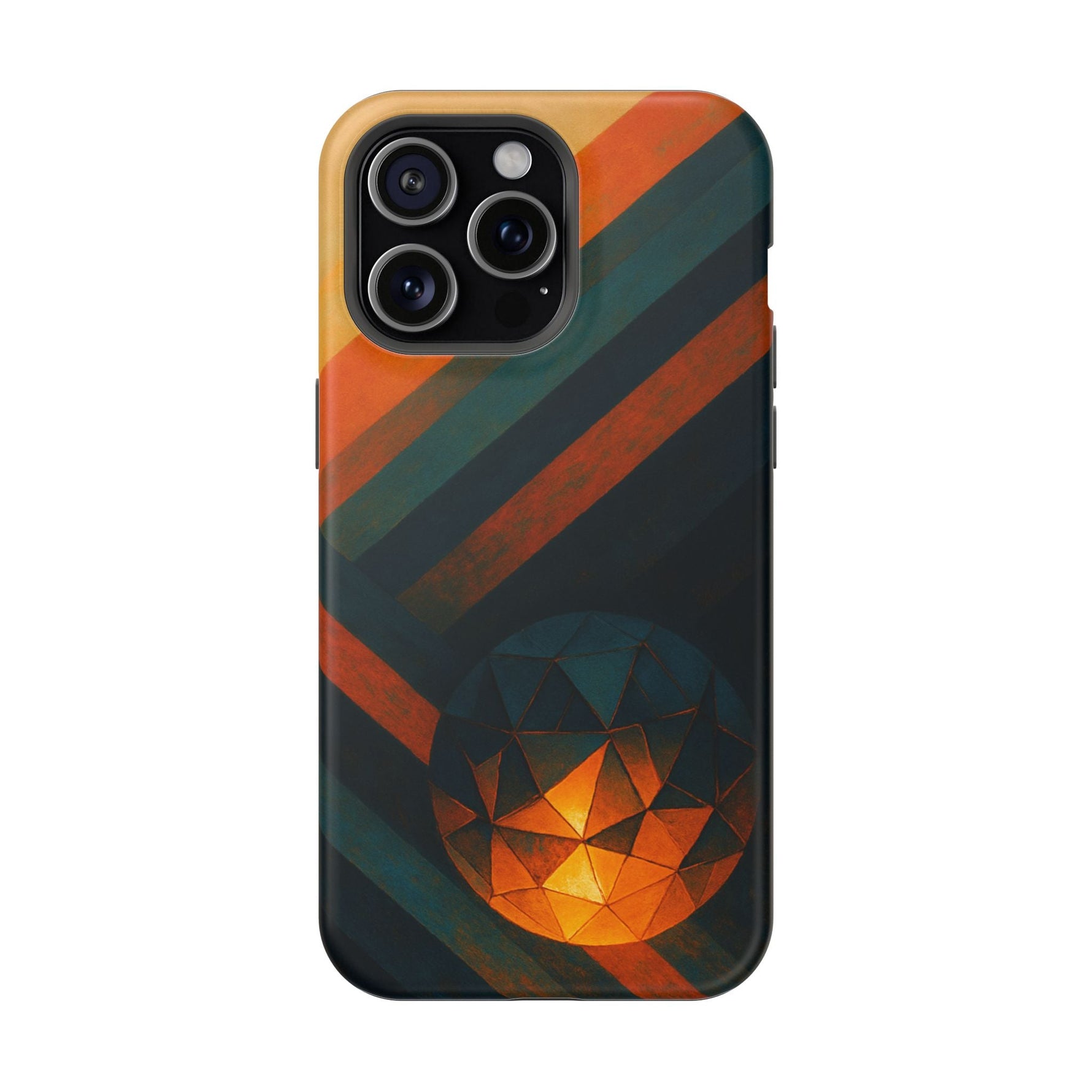 “Geometry of Becoming” Abstract iPhone MagSafe Case — Magnetic Impact-Resistant  Shamo's iPhone 15 Pro Max / Matte