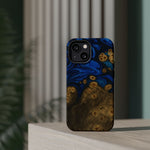 Blue Swirl & Burl Wood Impact iPhone Case | MagSafe compatible  Shamo's