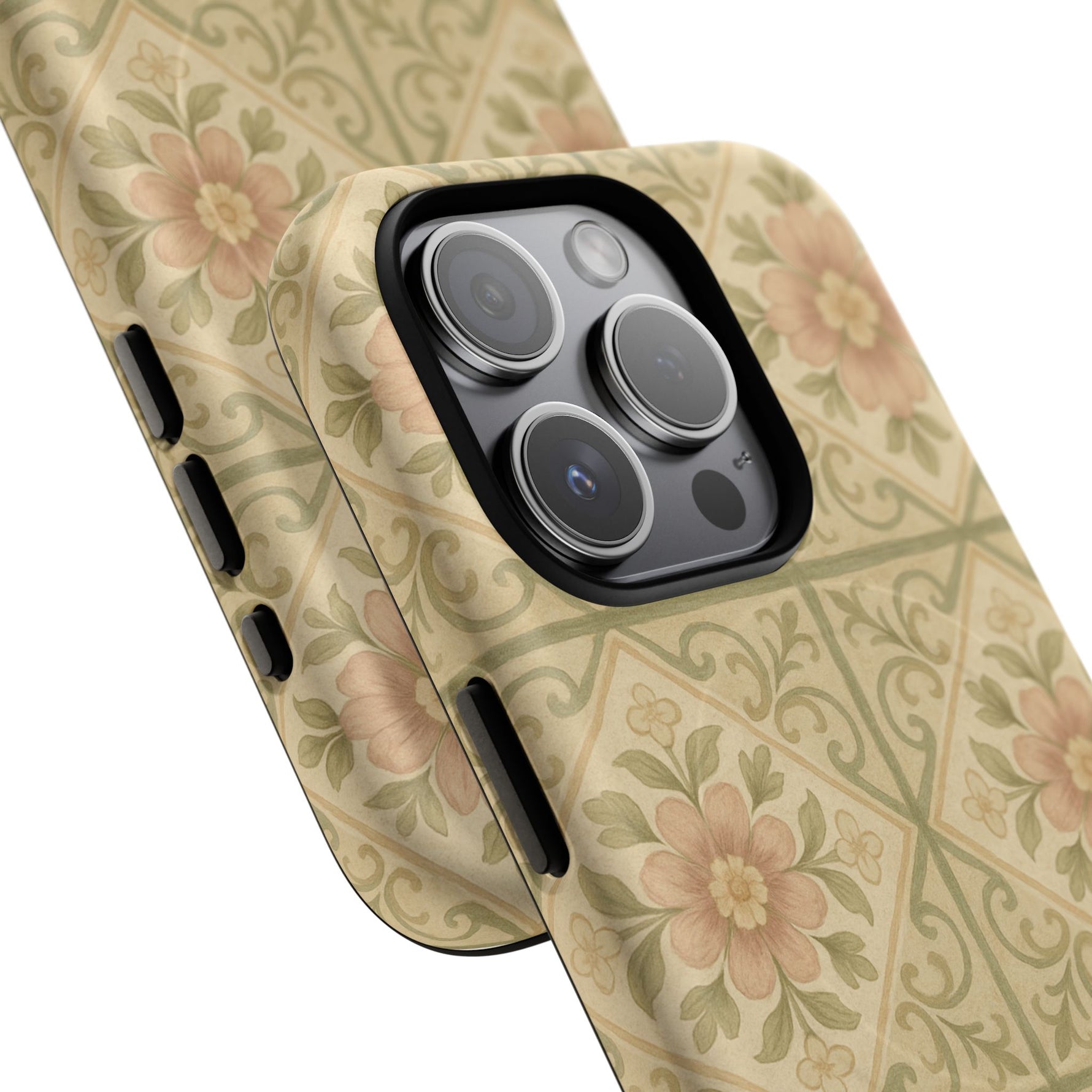 Vintage Rustic Foral Tiles iPhone Case | MagSafe - Shamo's