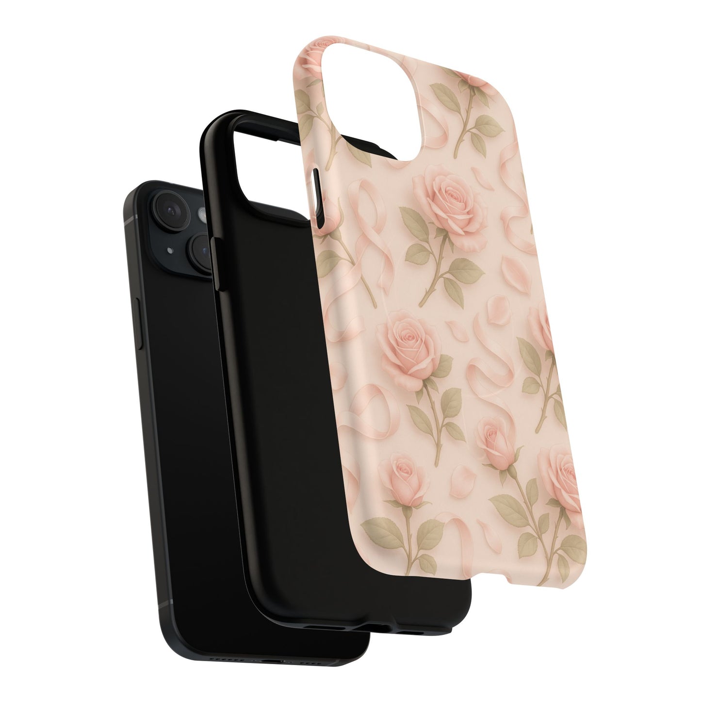 Blush Roses and Ribbons 3D iPhone Case | MagSafe