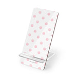 Polka Dot Phone Stand – Pink Dots Mobile Display Stand for Smartphones