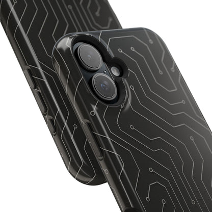 Black Circuit Board Design iPhone Case | MagSafe  Shamo's