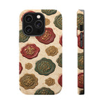 Vintage Wax Seal Pattern Magnetic Impact-Resistant Phone Case with MagSafe Compatibility