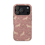 Rose Ponies MagSafe Phone Case, glossy iPhone 18 Pro, rear view