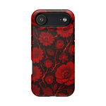 Melted Lava Dark Red Floral iPhone Case — MagSafe Compatible  Shamo's iPhone 17 Air / Matte