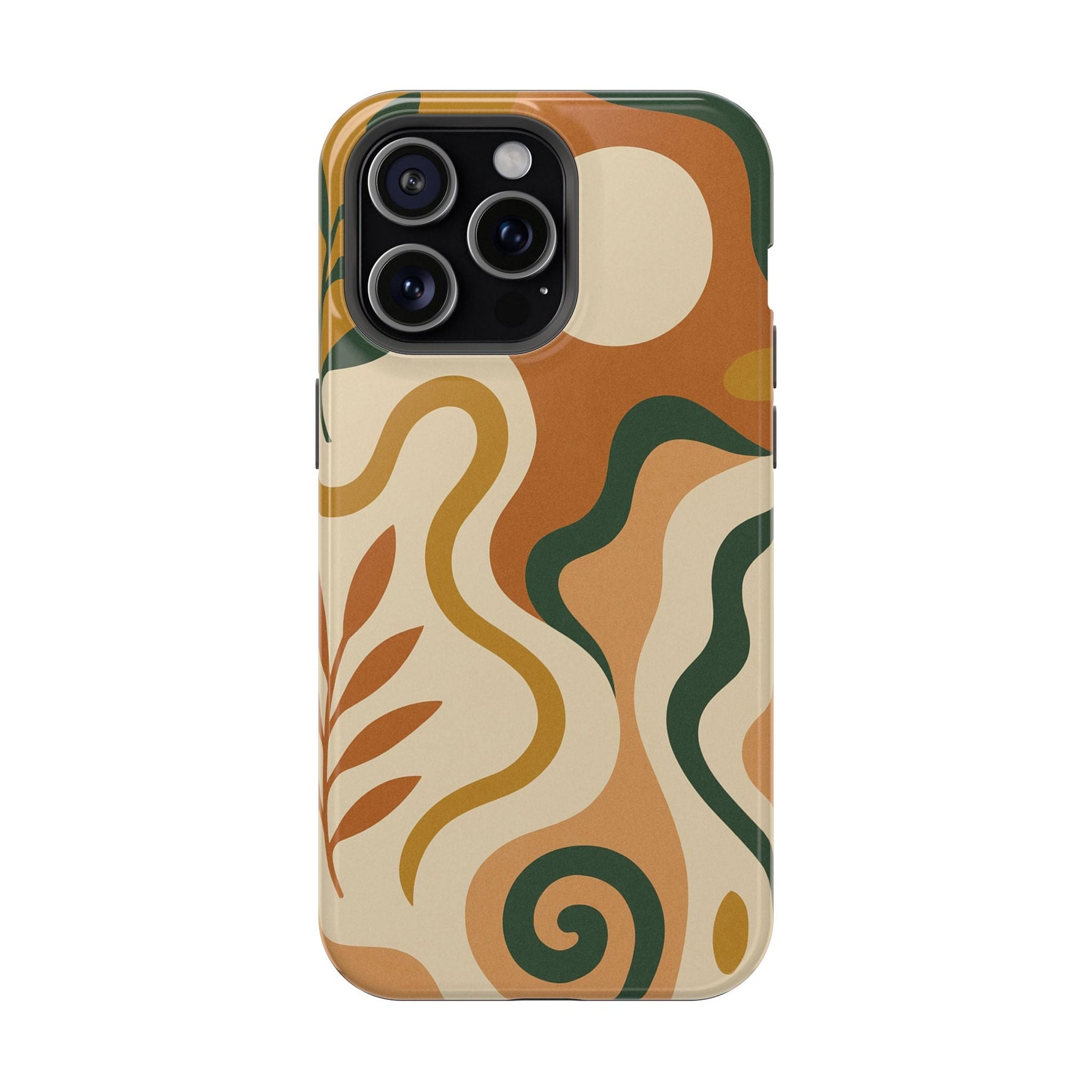 Abstract Earth-Tone Impact iPhone Case — MagSafe  Shamo's iPhone 15 Pro Max / Glossy