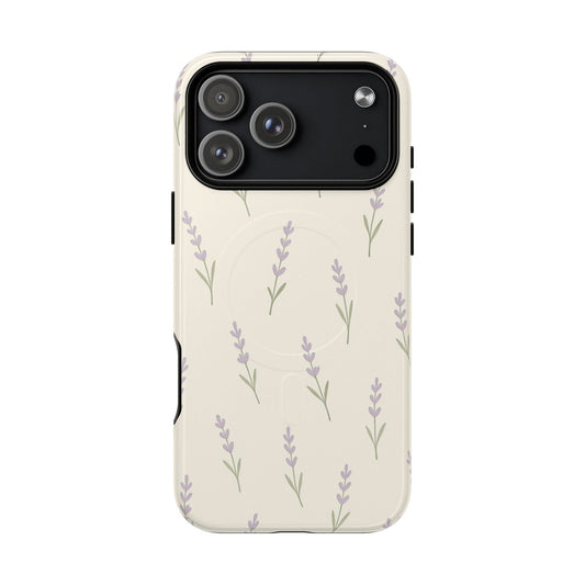 Lavender Minimal Bloom iPhone Case with MagSafe
