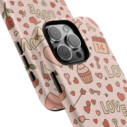 Sweet Love Pattern iPhone Case (MagSafe compatible)