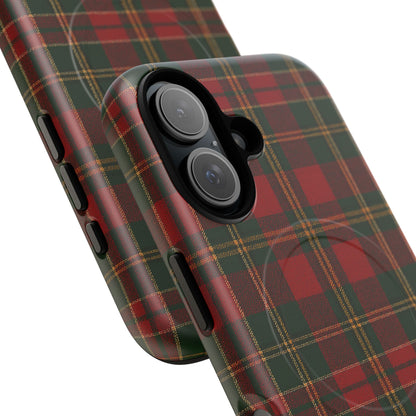Plaid Holiday iPhone Case — Red & Green Tartan (MagSafe compatible)