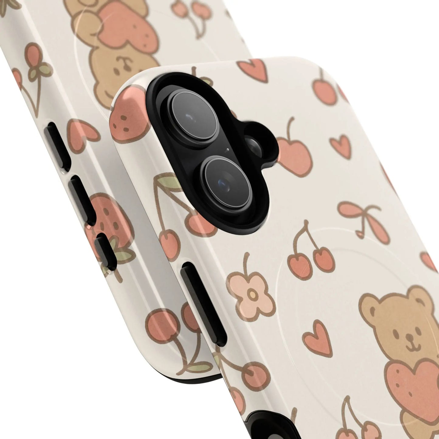 Teddy Berry Cozy Strawberry Pattern iPhone Case with MagSafe  Shamo's